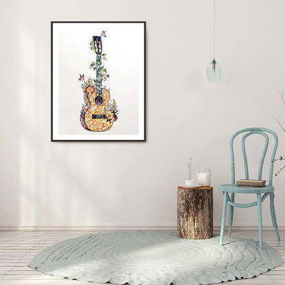 Guitar 30*40CM(Canvas) Full Round Drill Diamond Painting