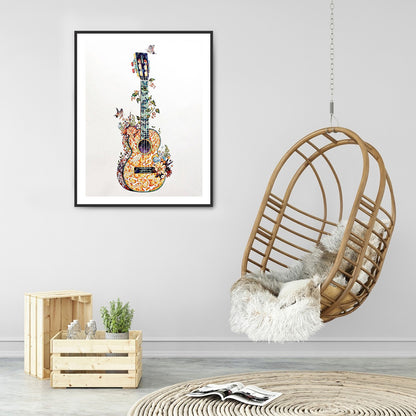 Guitar 30*40CM(Canvas) Full Round Drill Diamond Painting