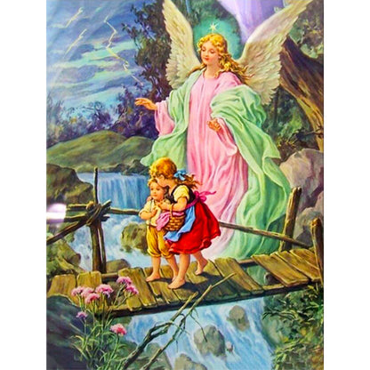 Angel And Child - Full Round Drill Diamond Painting 30*40CM