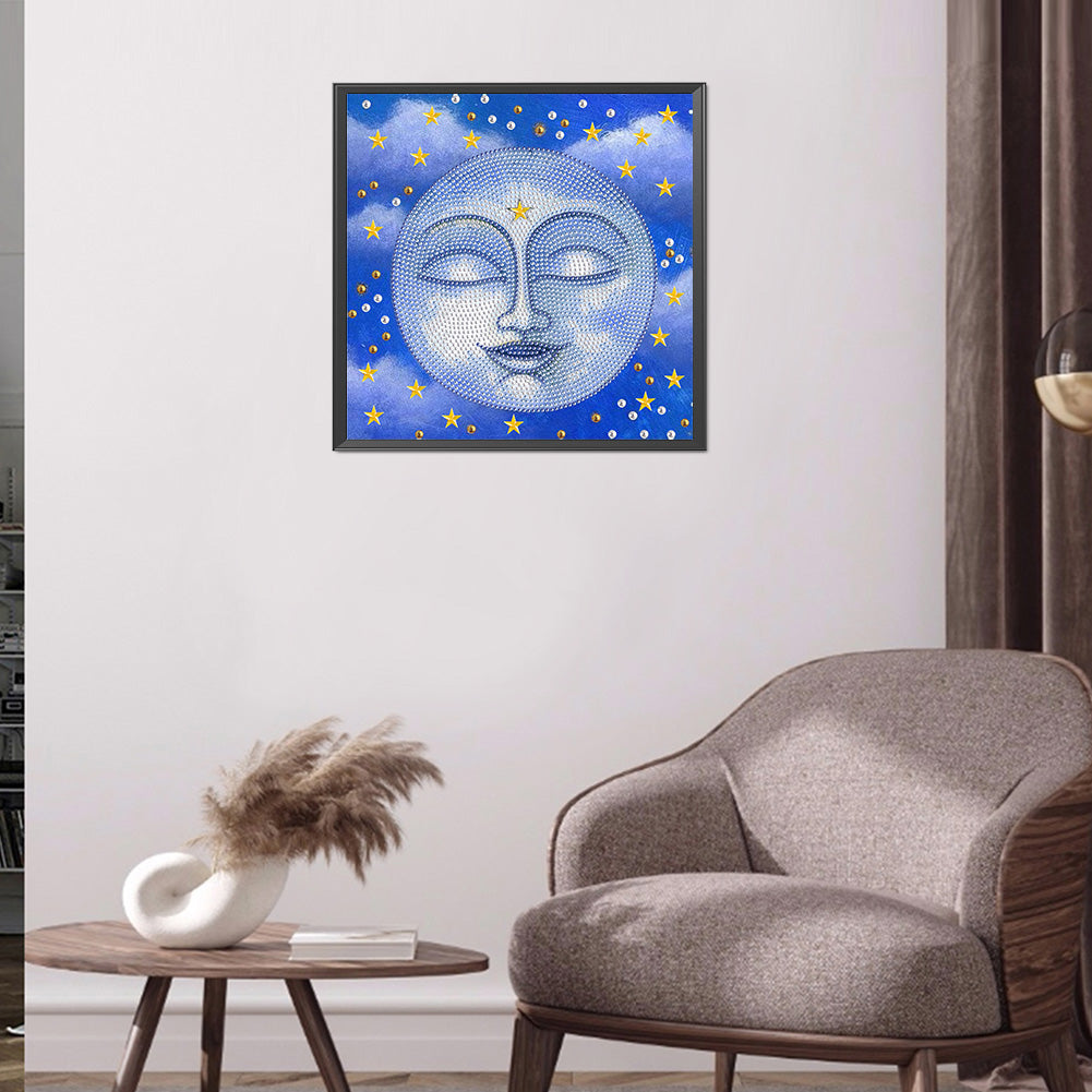 Moon 30*30CM(Canvas) Special Shaped Drill Diamond Paiting