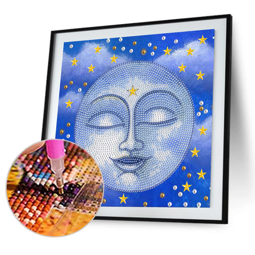Moon 30*30CM(Canvas) Special Shaped Drill Diamond Paiting