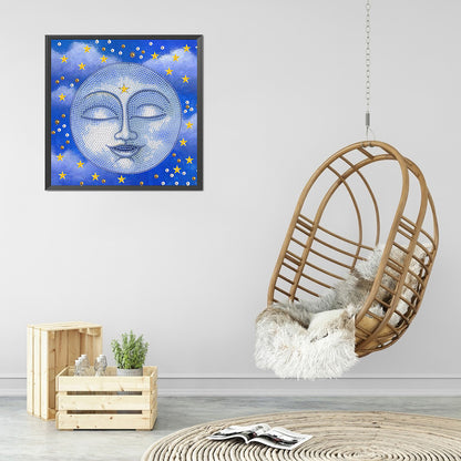 Moon 30*30CM(Canvas) Special Shaped Drill Diamond Paiting