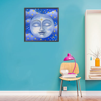 Moon 30*30CM(Canvas) Special Shaped Drill Diamond Paiting
