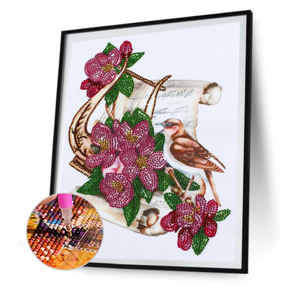 Musical Instrument Flowers - Special Shaped Drill Diamond Paiting 30*40CM