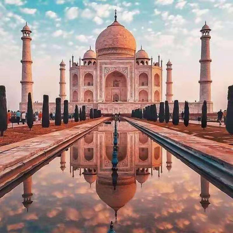 Taj Mahal 40*40CM(Canvas) Full Round Drill Diamond Painting
