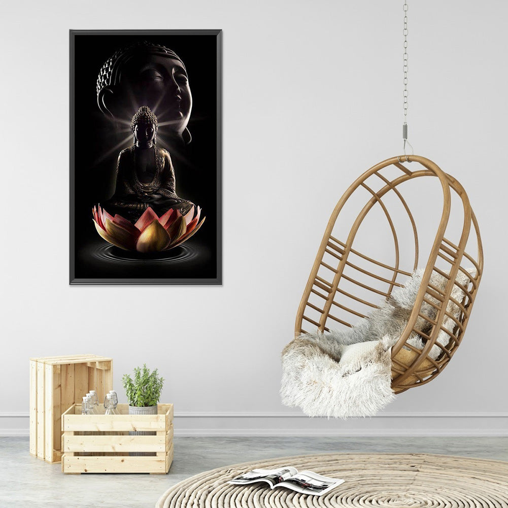 Buddha'S Light Shines 40*70CM(Canvas) Full Round Drill Diamond Painting