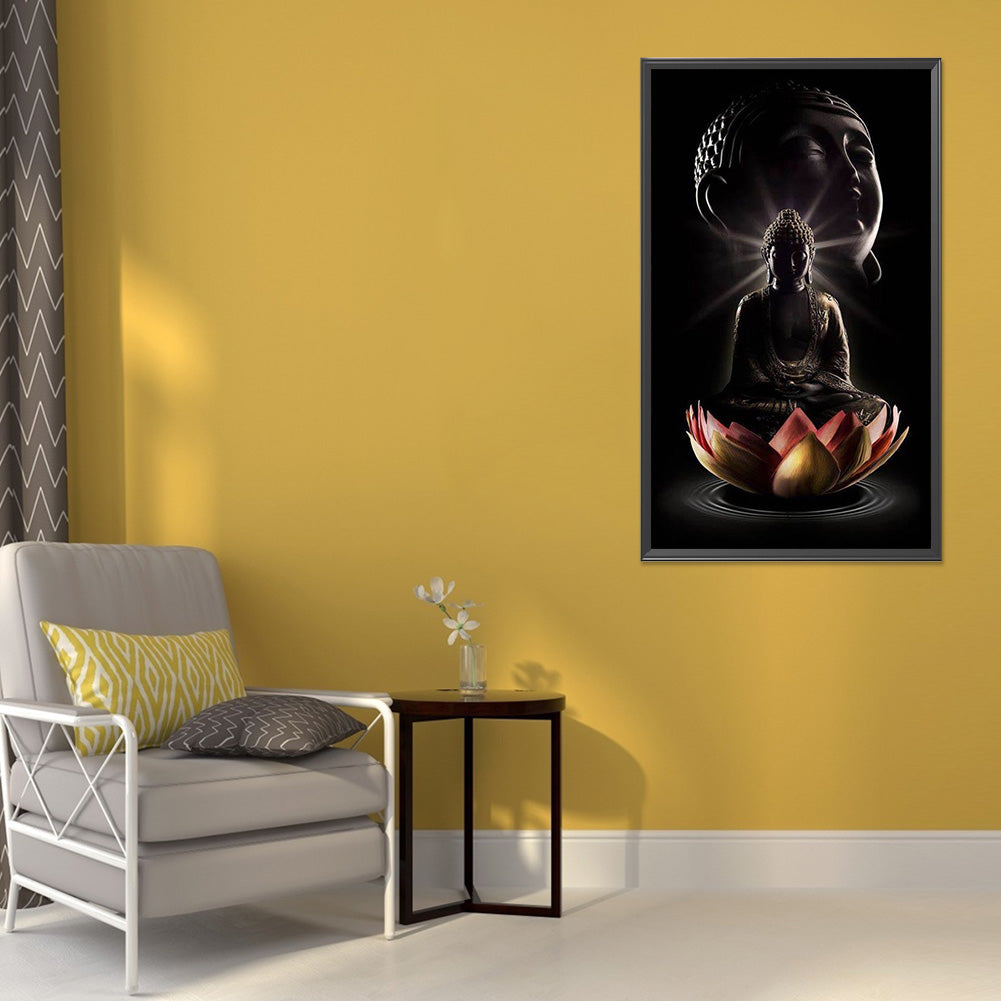 Buddha'S Light Shines 40*70CM(Canvas) Full Round Drill Diamond Painting