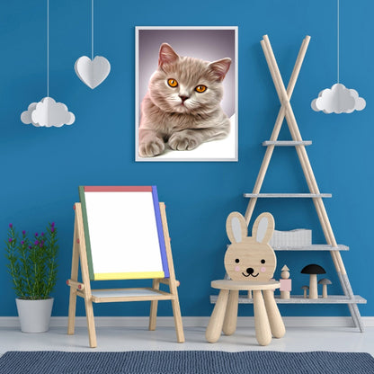 Cat - Full Round Drill Diamond Painting 30*40CM