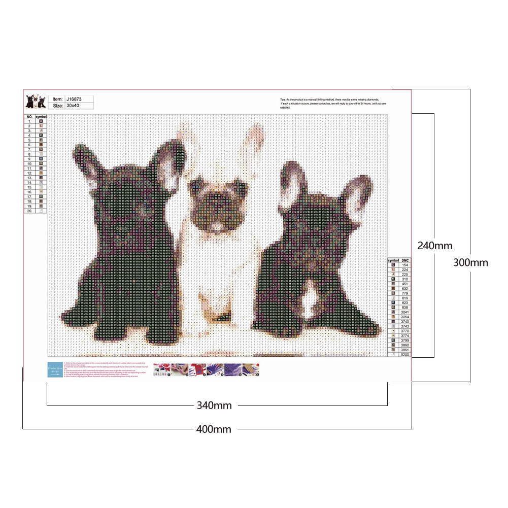 Dog - Full Round Drill Diamond Painting 40*30CM