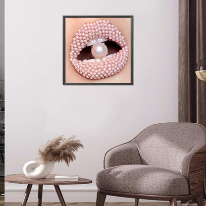 Pearl Lips 30*30CM(Canvas) Full Round Drill Diamond Painting