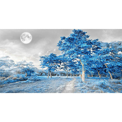 Blue Woods 80*40CM(Canvas) Full Square Drill Diamond Painting