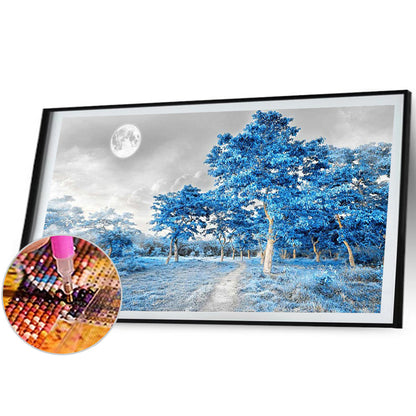 Blue Woods 80*40CM(Canvas) Full Square Drill Diamond Painting