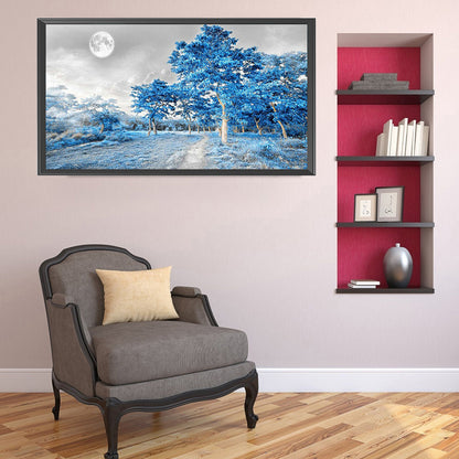 Blue Woods 80*40CM(Canvas) Full Square Drill Diamond Painting