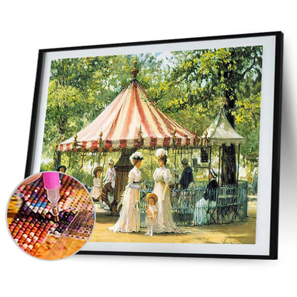 Dame Playground 50*40CM(Canvas) Full Round Drill Diamond Painting