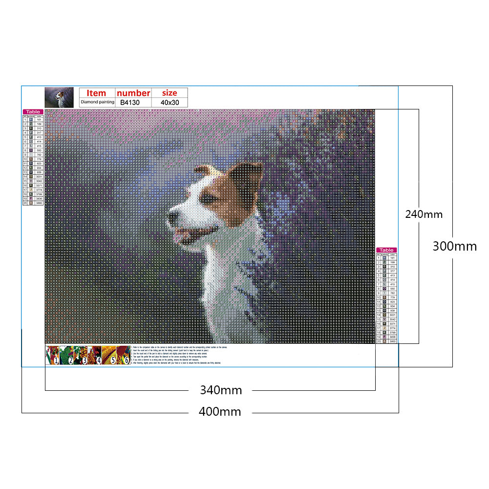 Puppy - Full Round Drill Diamond Painting 40*30CM
