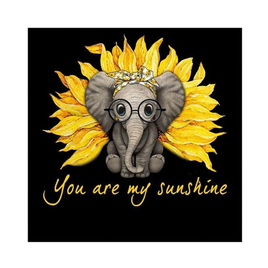 Sunflower Elephant - Full Round Drill Diamond Painting 30*30CM