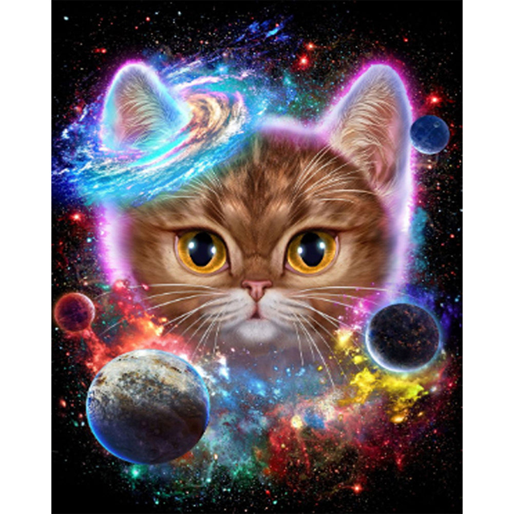 Cosmic Cat - Full Square Drill Diamond Painting 40*50CM