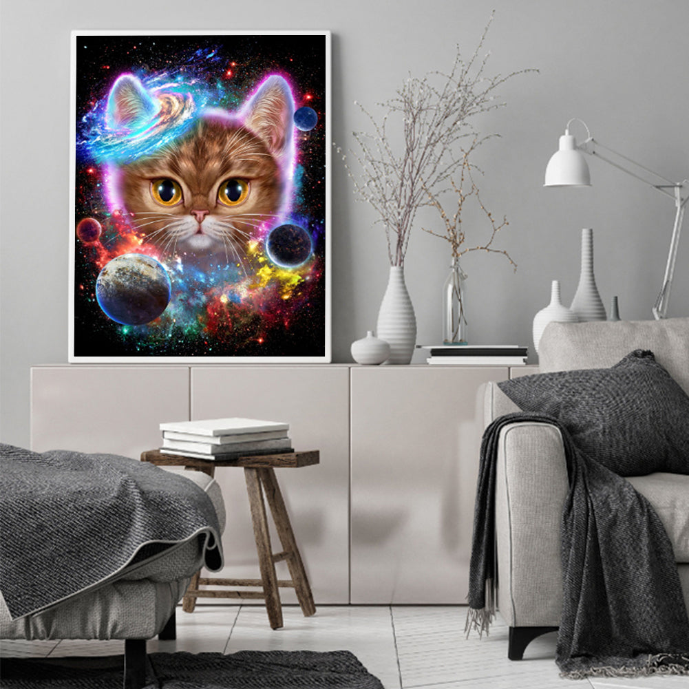 Cosmic Cat - Full Square Drill Diamond Painting 40*50CM