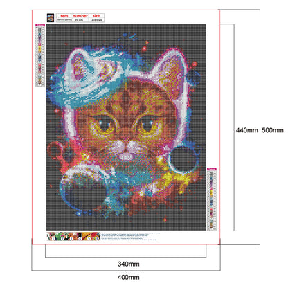 Cosmic Cat - Full Square Drill Diamond Painting 40*50CM