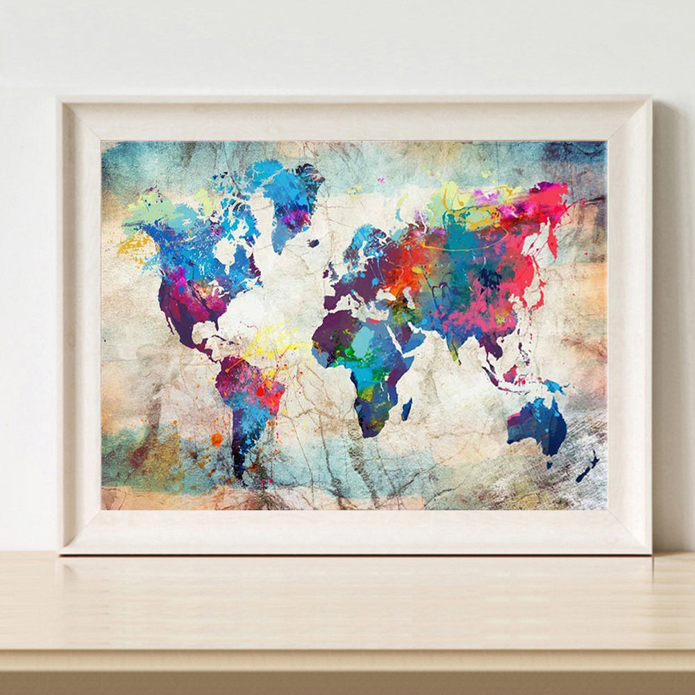 Map - Full Round Drill Diamond Painting 40*30CM