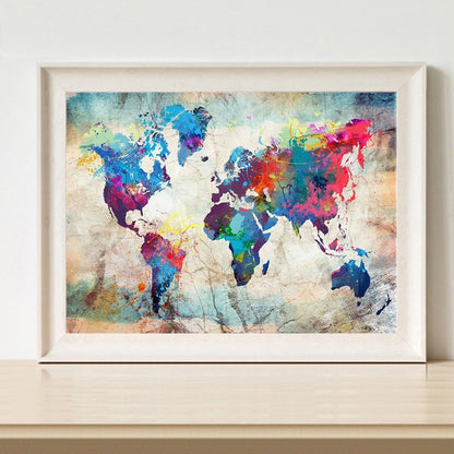 Map - Full Round Drill Diamond Painting 40*30CM