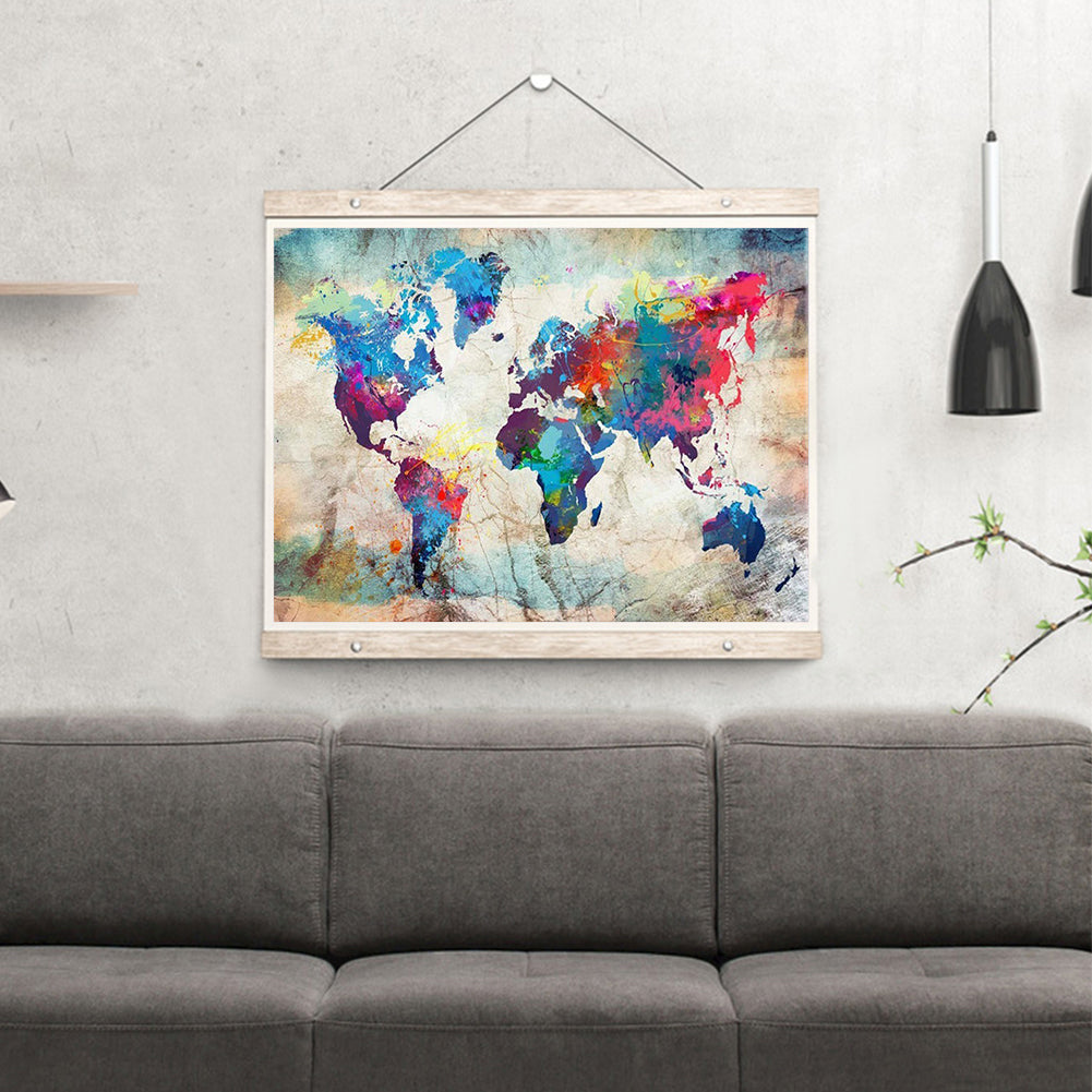 Map - Full Round Drill Diamond Painting 40*30CM