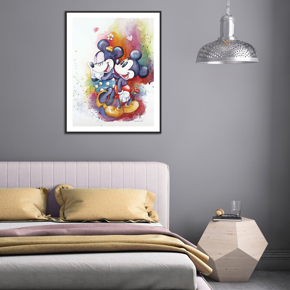 Disney Mickey And Minnie Mouse - Full Round Drill Diamond Painting 40*50CM