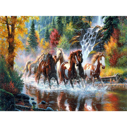 Horse Galloping - Full Round Drill Diamond Painting 50*40CM