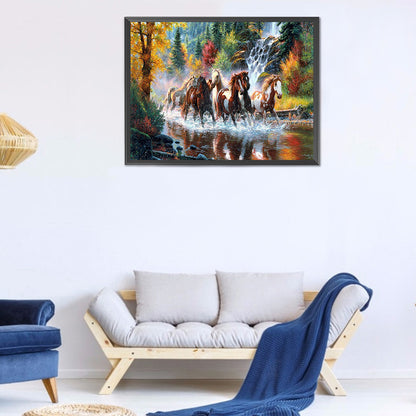 Horse Galloping - Full Round Drill Diamond Painting 50*40CM