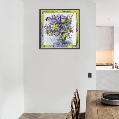 Vase In Frame - Full Round Drill Diamond Painting 30*30CM