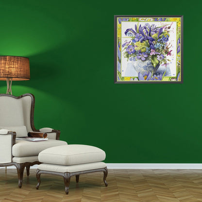 Vase In Frame - Full Round Drill Diamond Painting 30*30CM