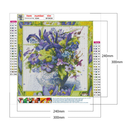 Vase In Frame - Full Round Drill Diamond Painting 30*30CM