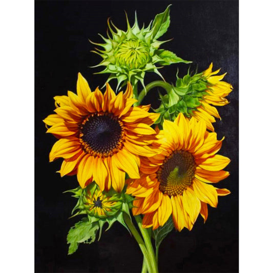 Sunflower - Full Round Drill Diamond Painting 30*40CM