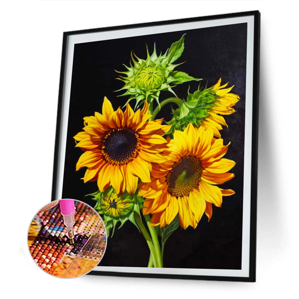 Sunflower - Full Round Drill Diamond Painting 30*40CM