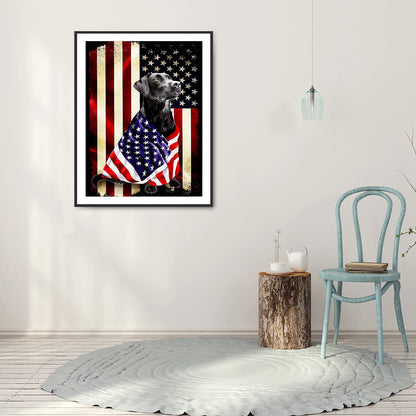 Dog Banner - Full Round Drill Diamond Painting 30*40CM