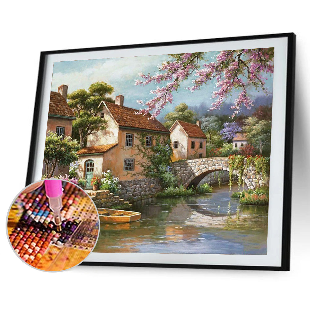 Village House - Full Round Drill Diamond Painting 40*30CM