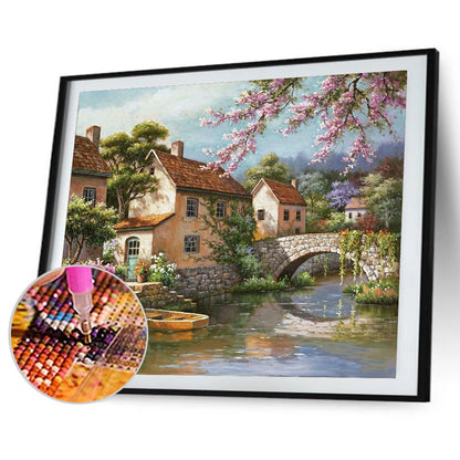 Village House - Full Round Drill Diamond Painting 40*30CM