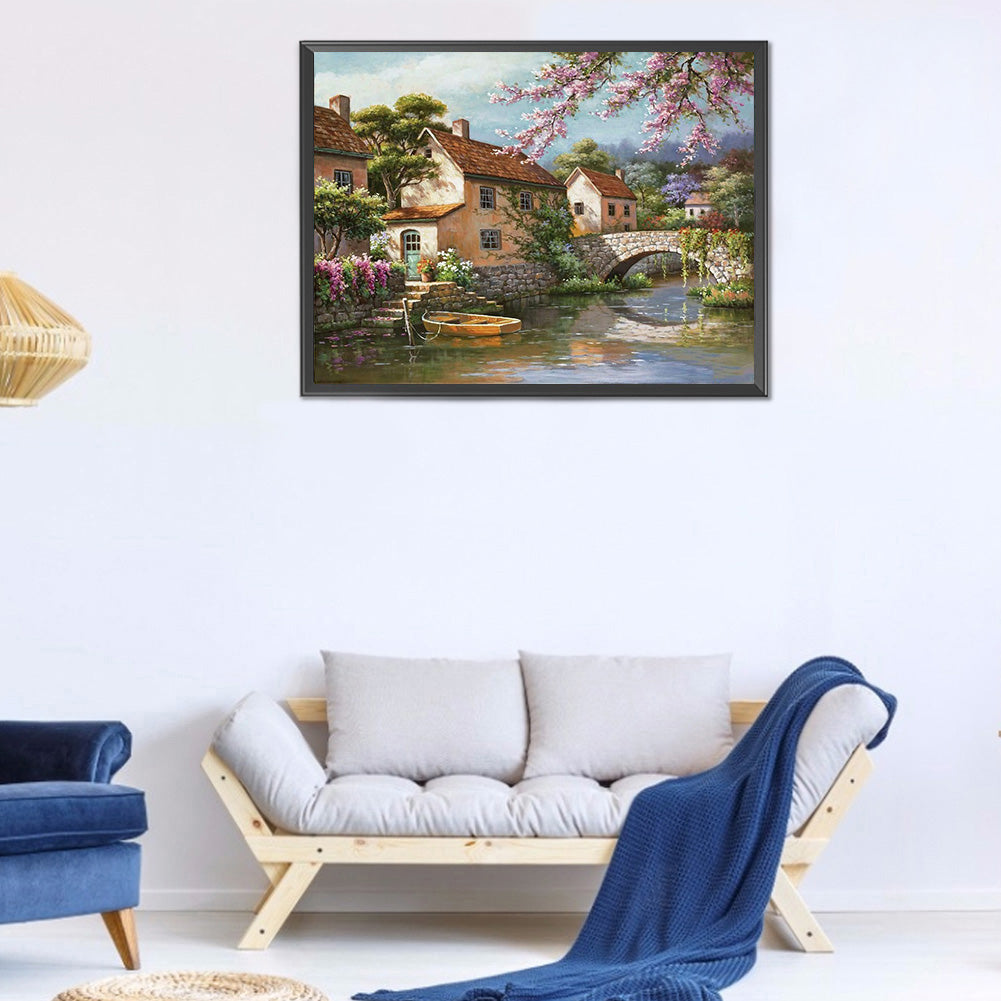 Village House - Full Round Drill Diamond Painting 40*30CM