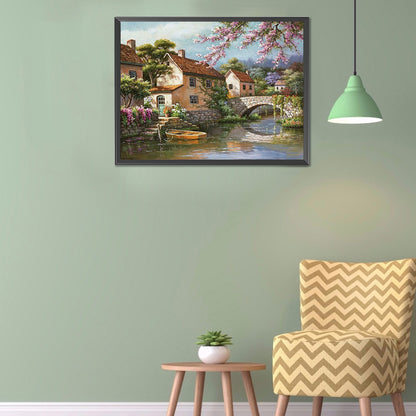 Village House - Full Round Drill Diamond Painting 40*30CM