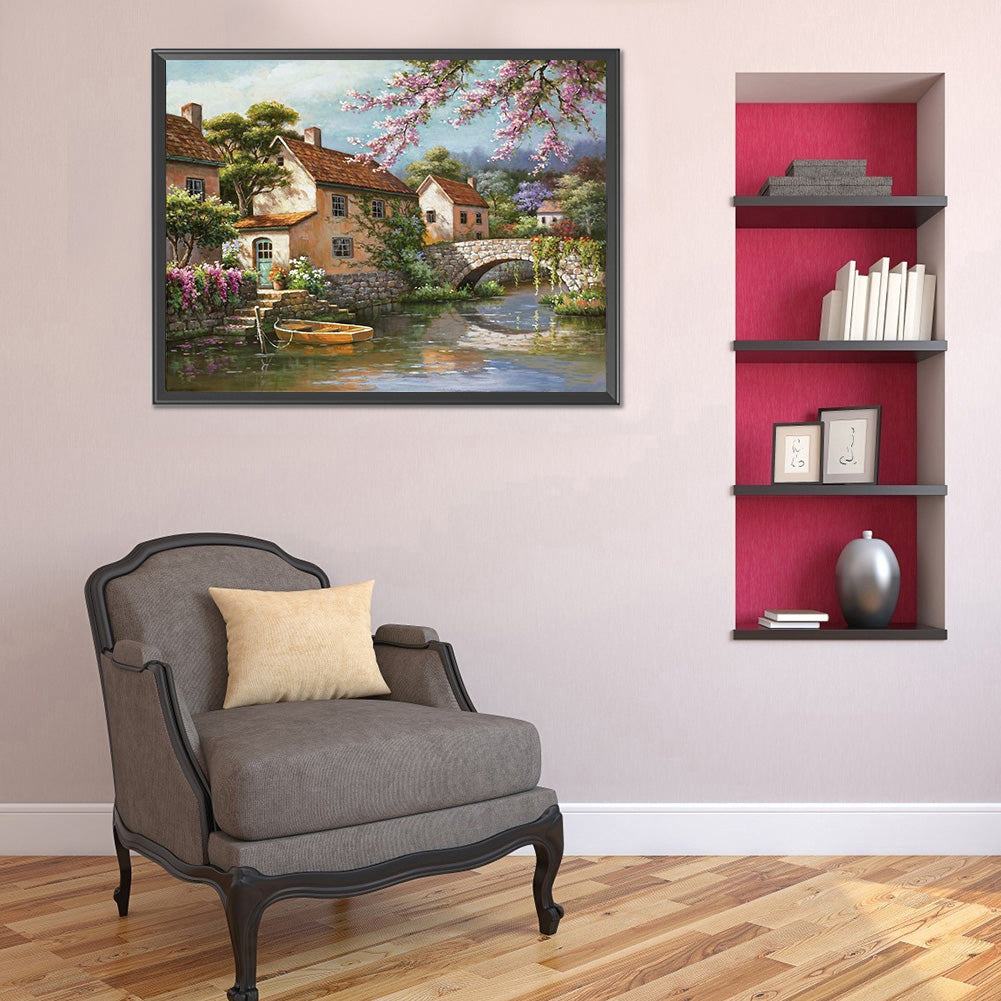 Village House - Full Round Drill Diamond Painting 40*30CM