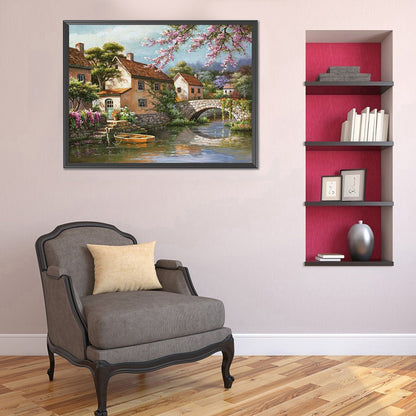 Village House - Full Round Drill Diamond Painting 40*30CM