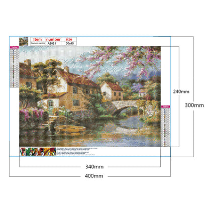 Village House - Full Round Drill Diamond Painting 40*30CM
