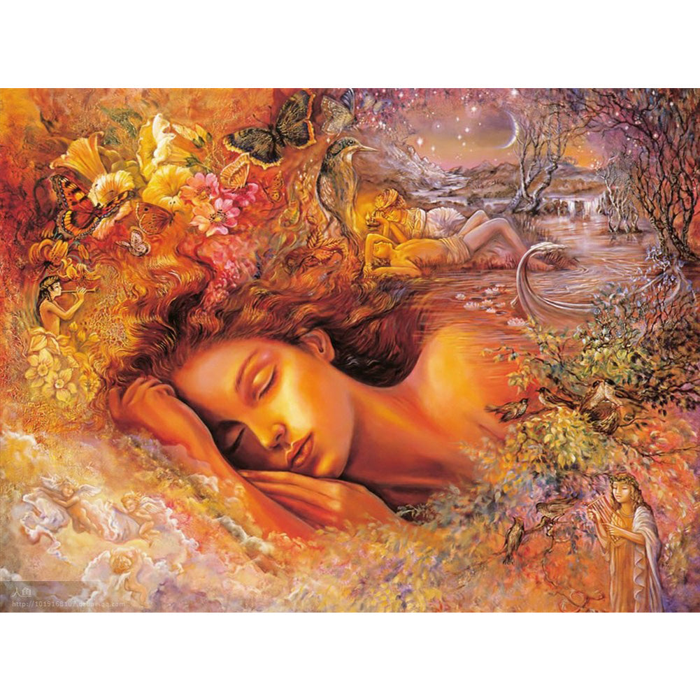 Sleeping Beauty - Full Round Drill Diamond Painting 50*40CM