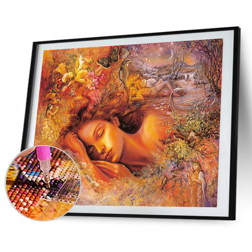 Sleeping Beauty - Full Round Drill Diamond Painting 50*40CM