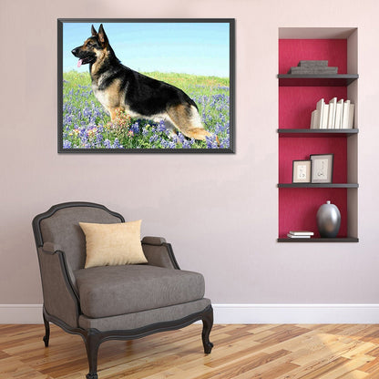 German Shepherd - Full Round Drill Diamond Painting 40*30CM
