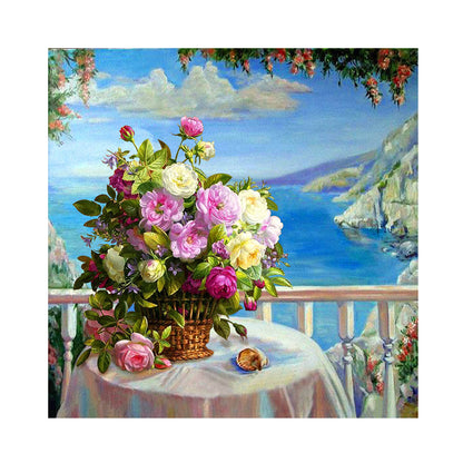 Vase - Full Round Drill Diamond Painting 30*30CM