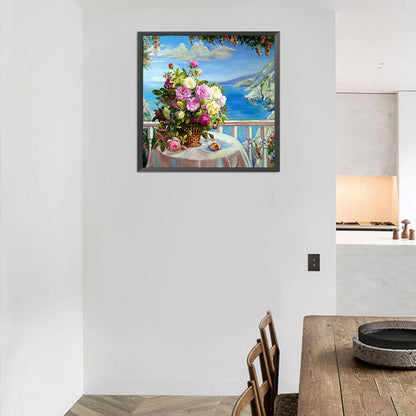 Vase - Full Round Drill Diamond Painting 30*30CM