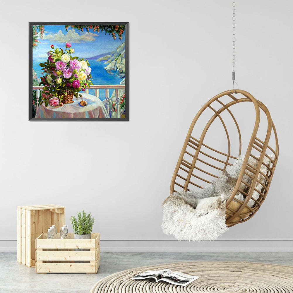 Vase - Full Round Drill Diamond Painting 30*30CM