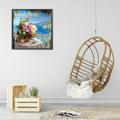 Vase - Full Round Drill Diamond Painting 30*30CM