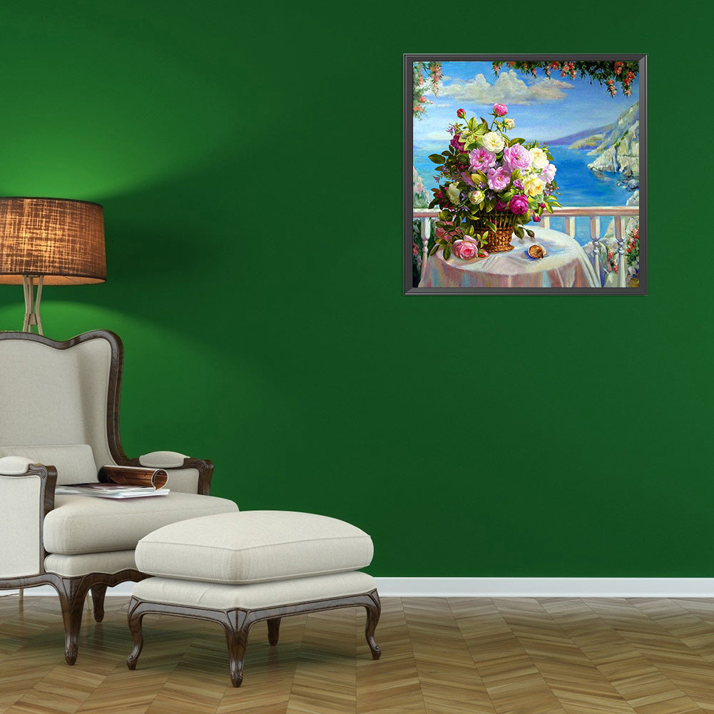 Vase - Full Round Drill Diamond Painting 30*30CM